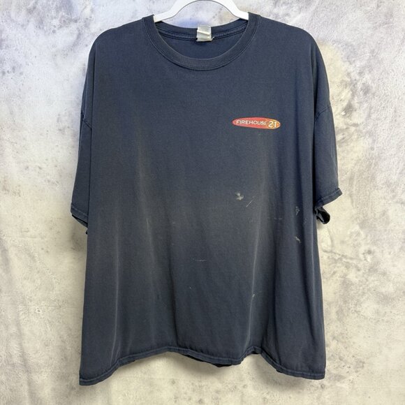 VTG Pacific Beach Fire Station T Shirt Mens XXL 26x26.5 Blue Short Sleeve Surf - Picture 3 of 14